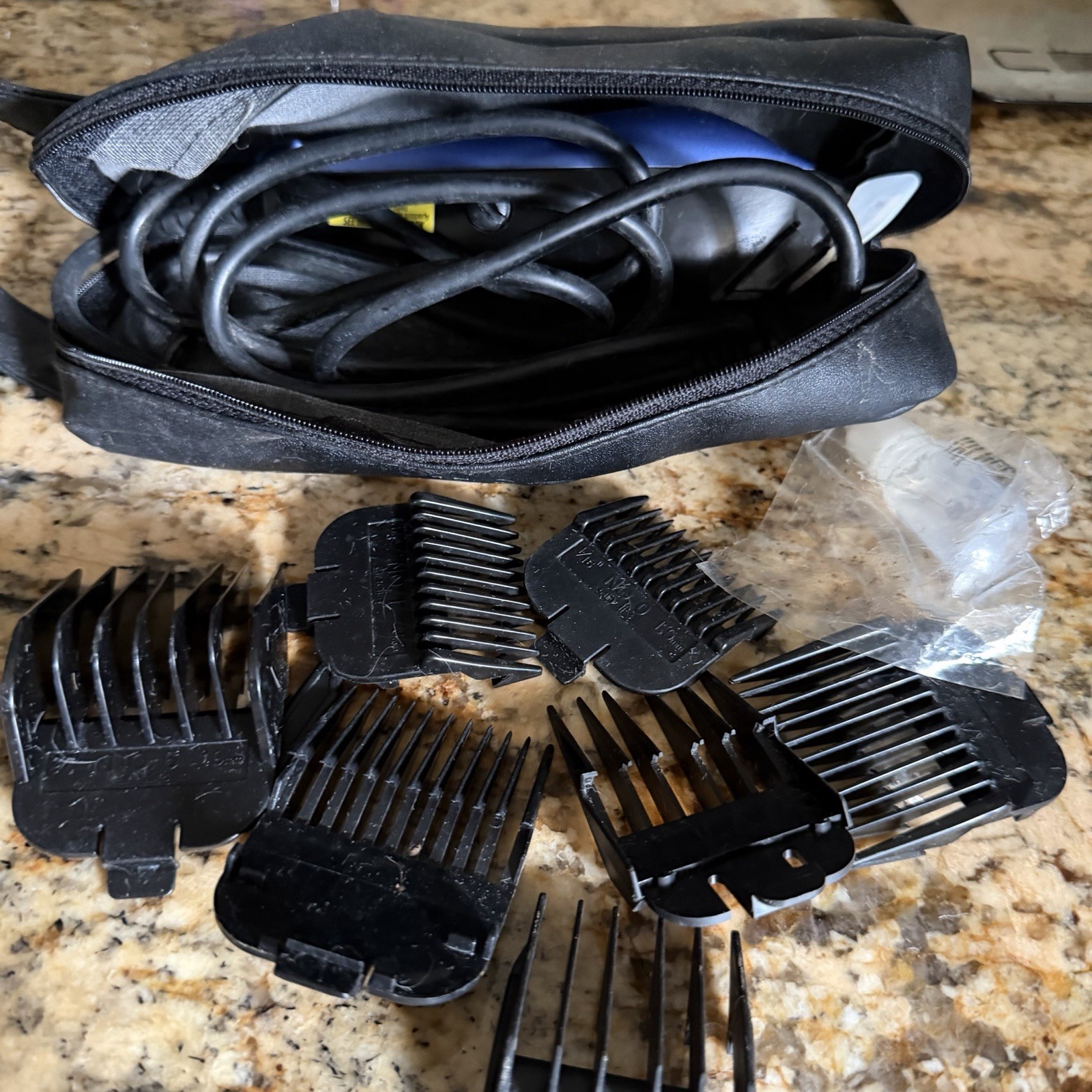 Andis MC-2 Corded Electric Hair Clipper, Square Blade, Guards, Black Case
