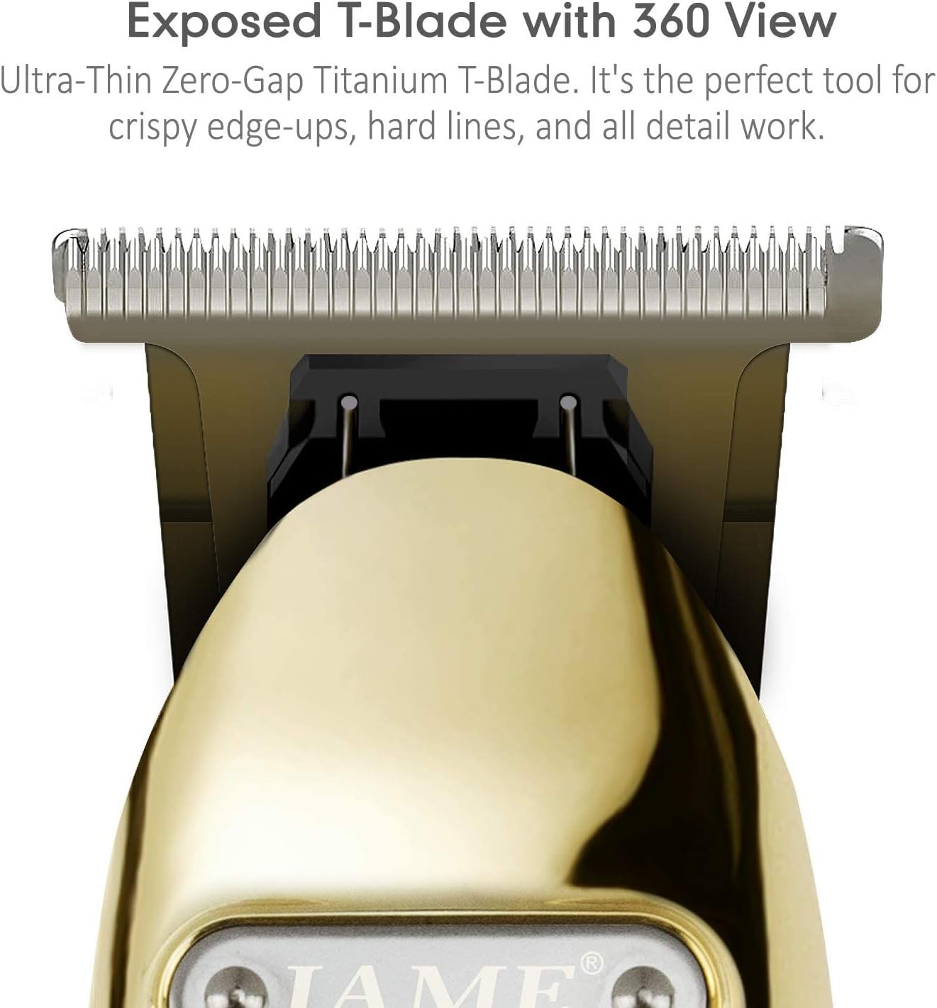 Cordless Outlining Trimmer Professional T Liners Clippers Black, Gold, Silver