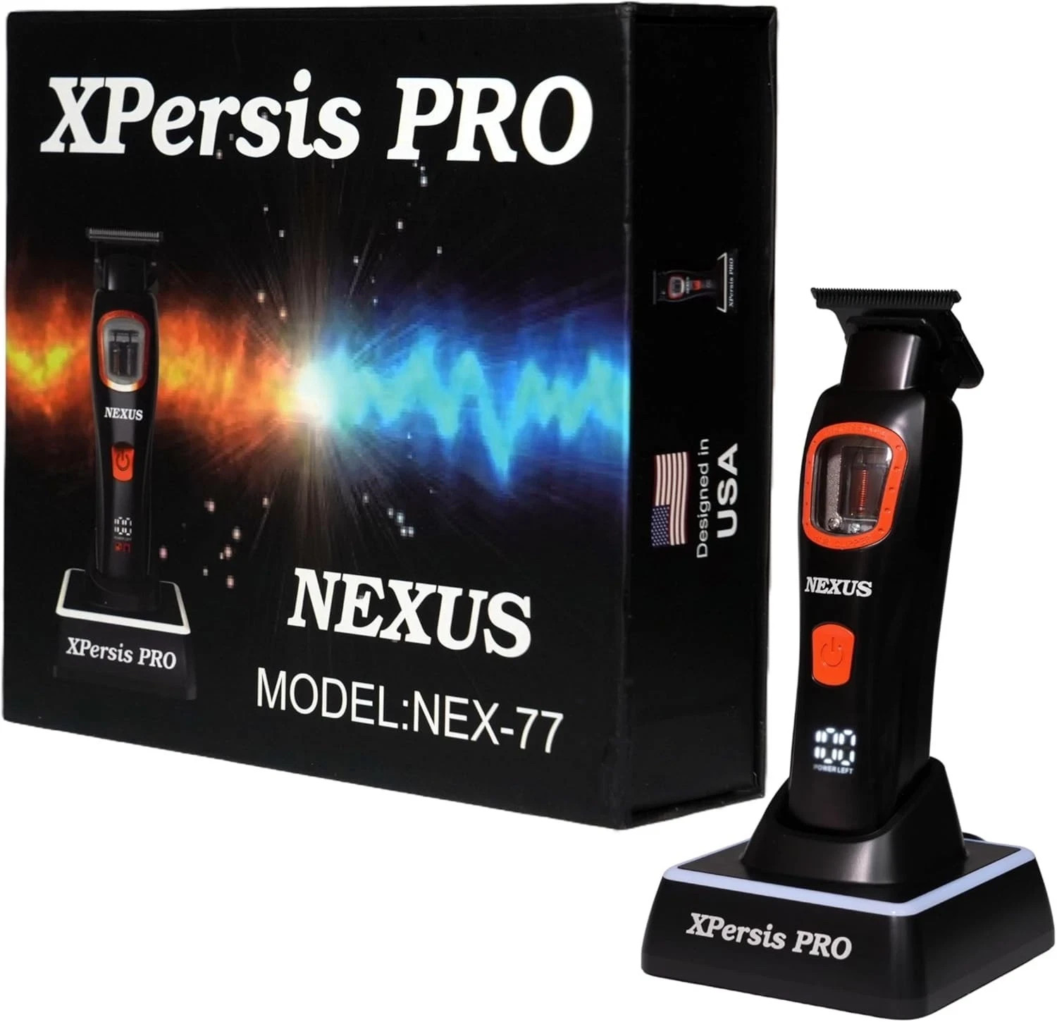 Cordless Mini Hair Trimmer Vector Motor Dual Coil 9000 RPM Low Vibration Xpersis