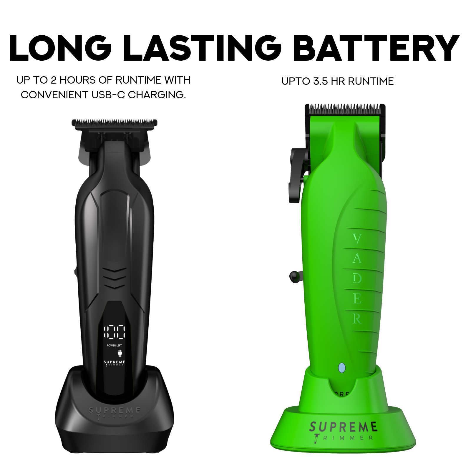 Supreme Trimmer 2-in-1 Vader Clipper & Trimmer DLC Set | STC5098 & ST3778 Acid