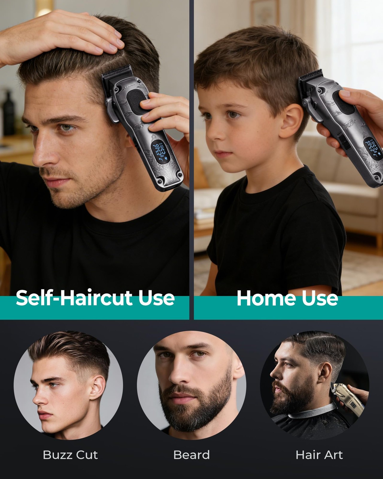 VGRPRO Hair Clippers for Men Professional, Cordless & Corded Barber Clipper