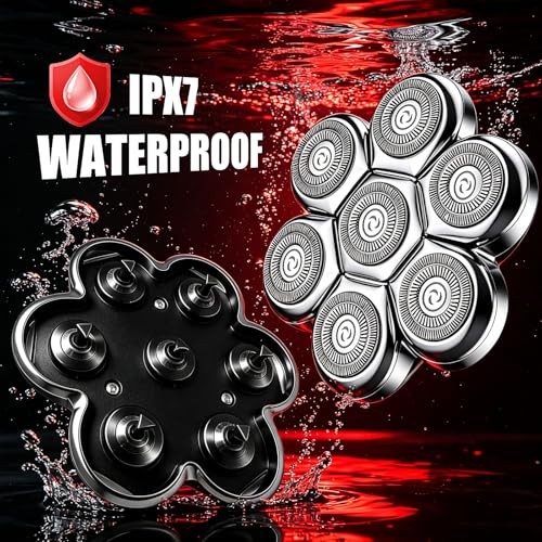 7D Magnetic Floating Head Shaver Replacement Heads 2-Pack
