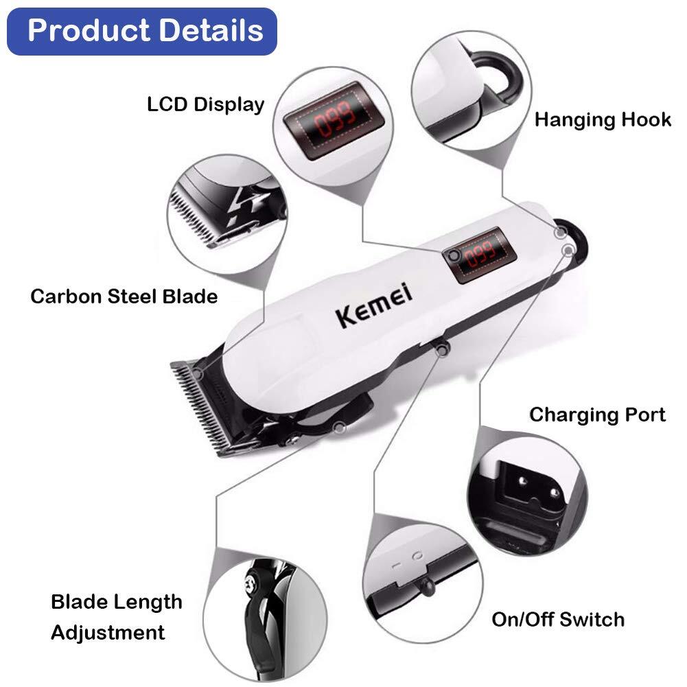 Kemei Professional Hair Clippers Trimmer Kit Men Cutting Machine Barber Salon US