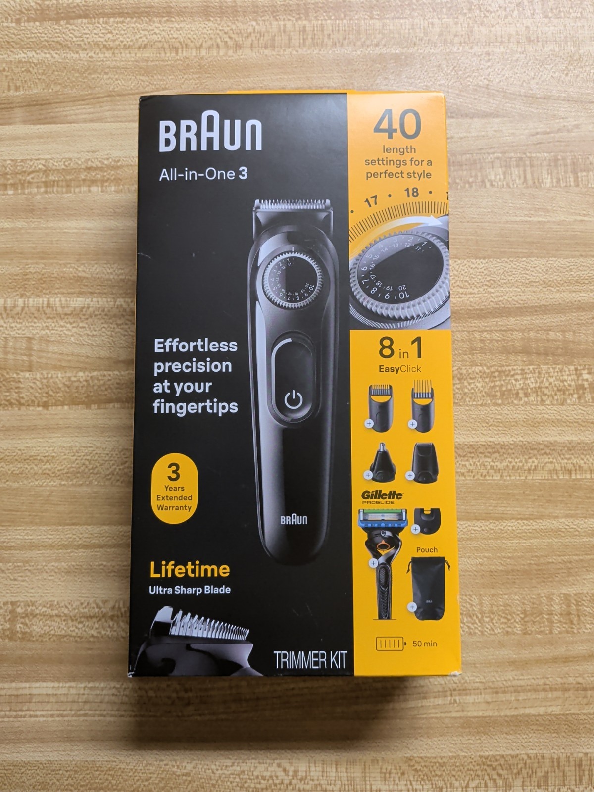 Braun All-In-One 3 Trimmer Kit | 8-in-1 Grooming Set | Brand New Sealed