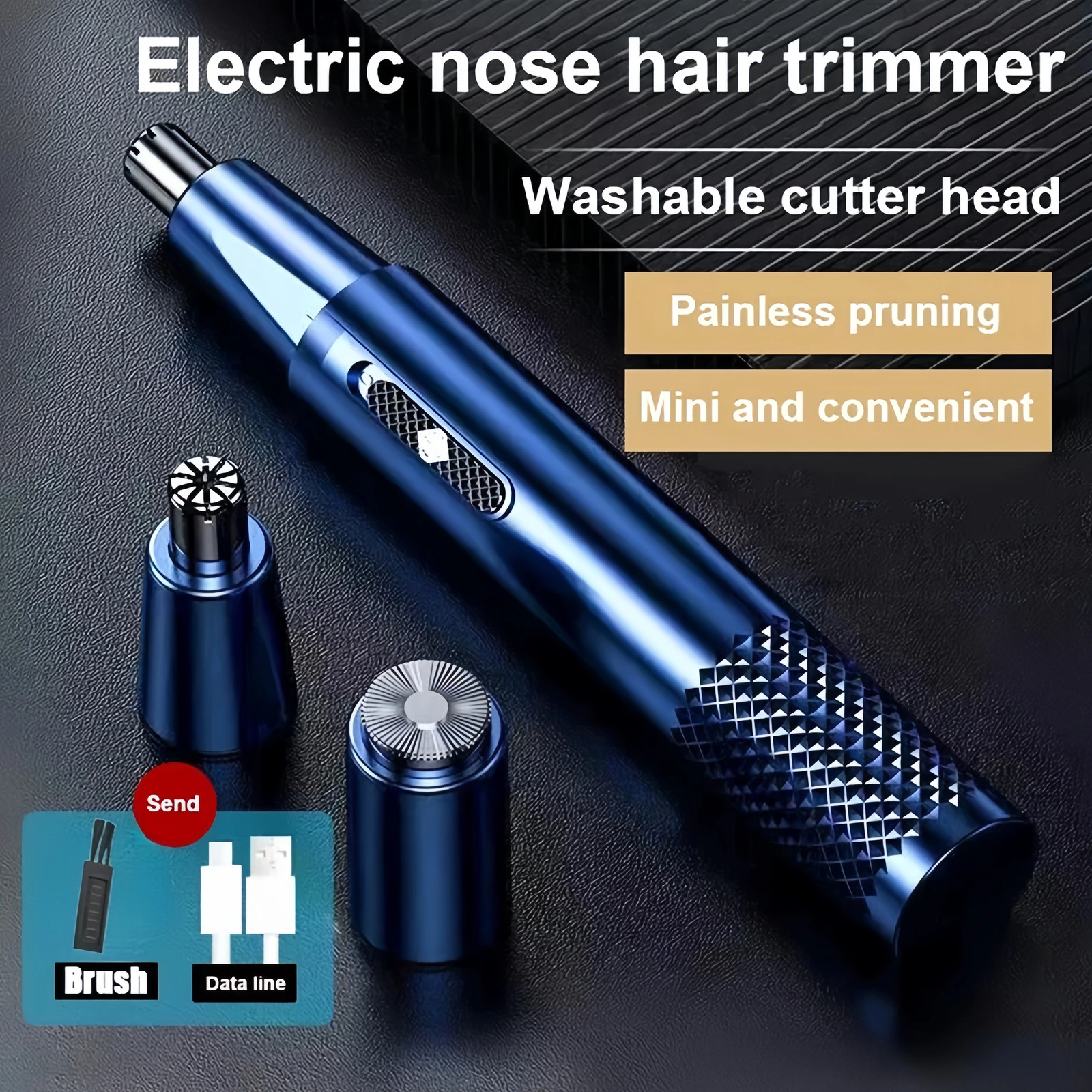 USB Rechargeable Nose & Ear Hair Trimmer-Precision Electric Hair Removal Clipper