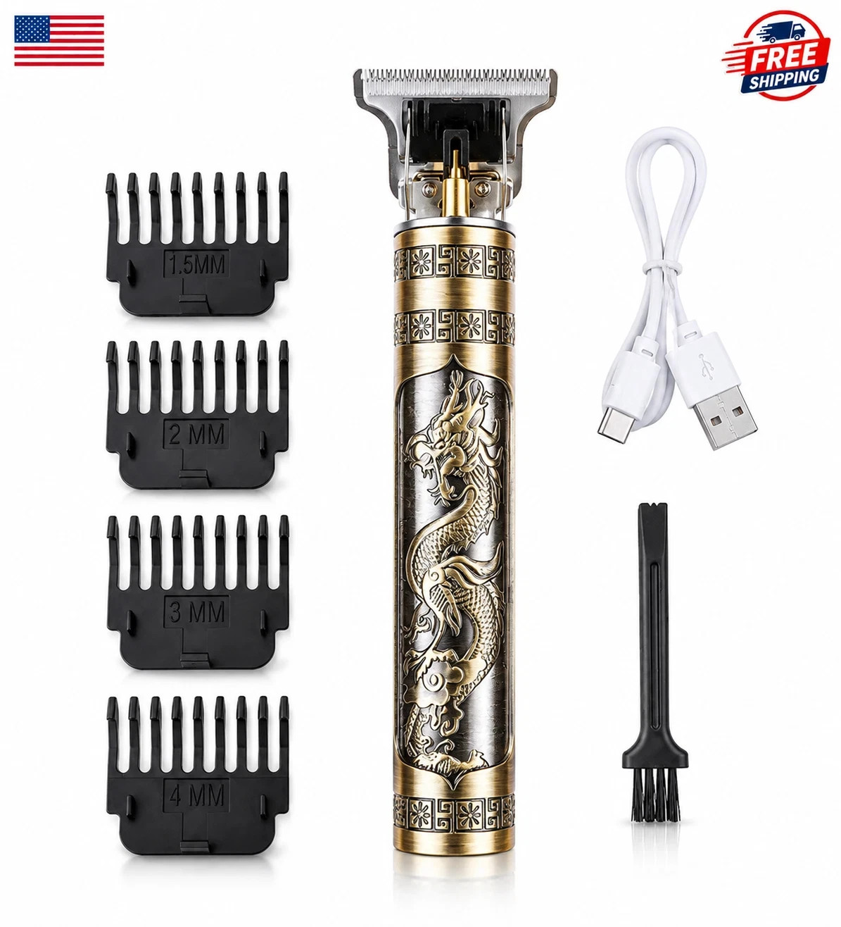Vintage T9 Barbeador Dragon Beard Hair Trimmer Cutter Machine for Men