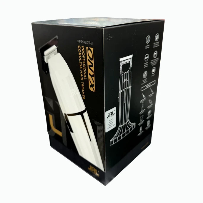JRL Ghost 2020T-B-W Cordless Hair Trimmer White w/ Charging Dock