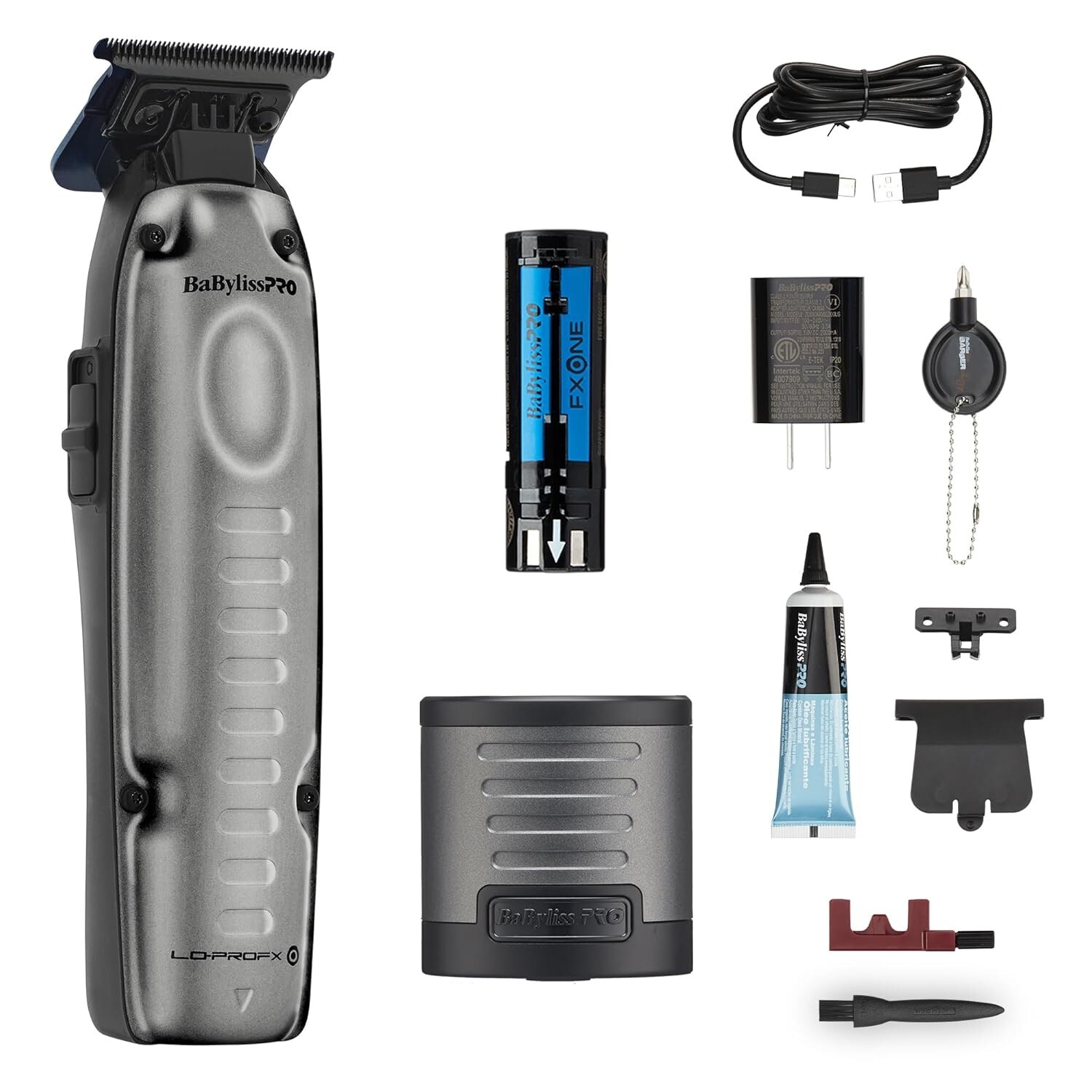 BaByliss PRO FXONE LO-PRO FX One GRAY Professional Cordless Trimmer FX729