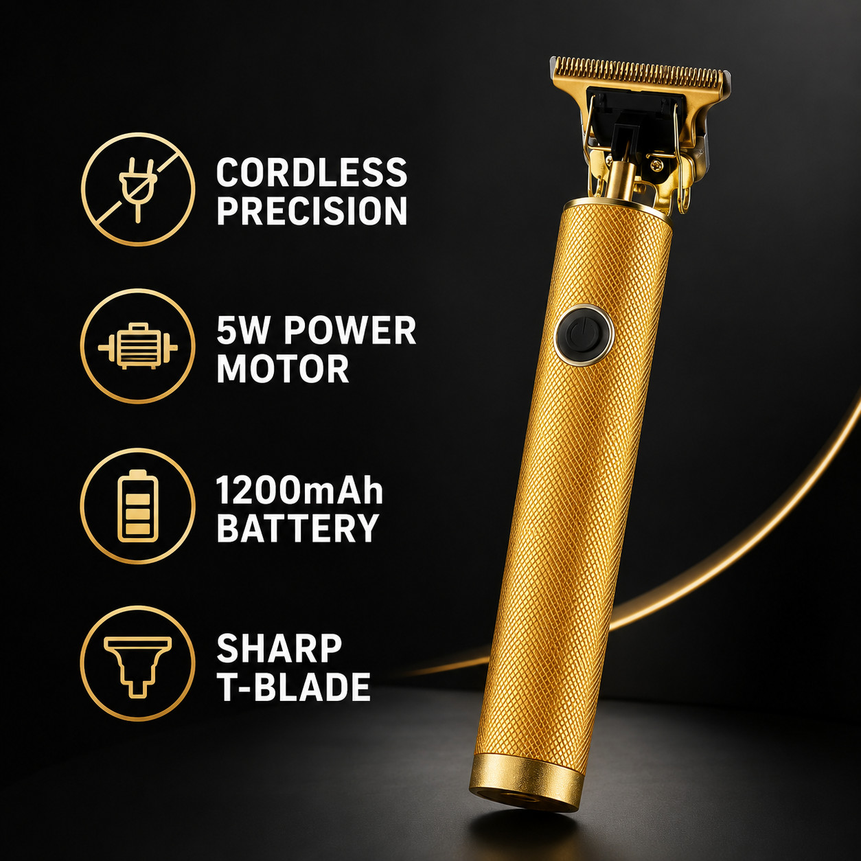 Vintage T9 Barbeador Gold Beard Hair Trimmer Cutter Machine for Men