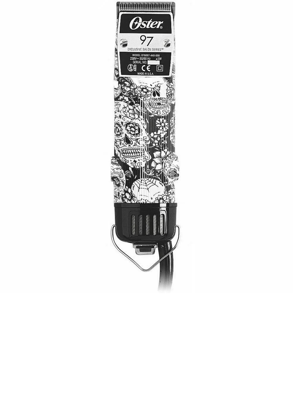 Oster Professional Model 97 Skull Design 220V Motor Clipper – White/Black…