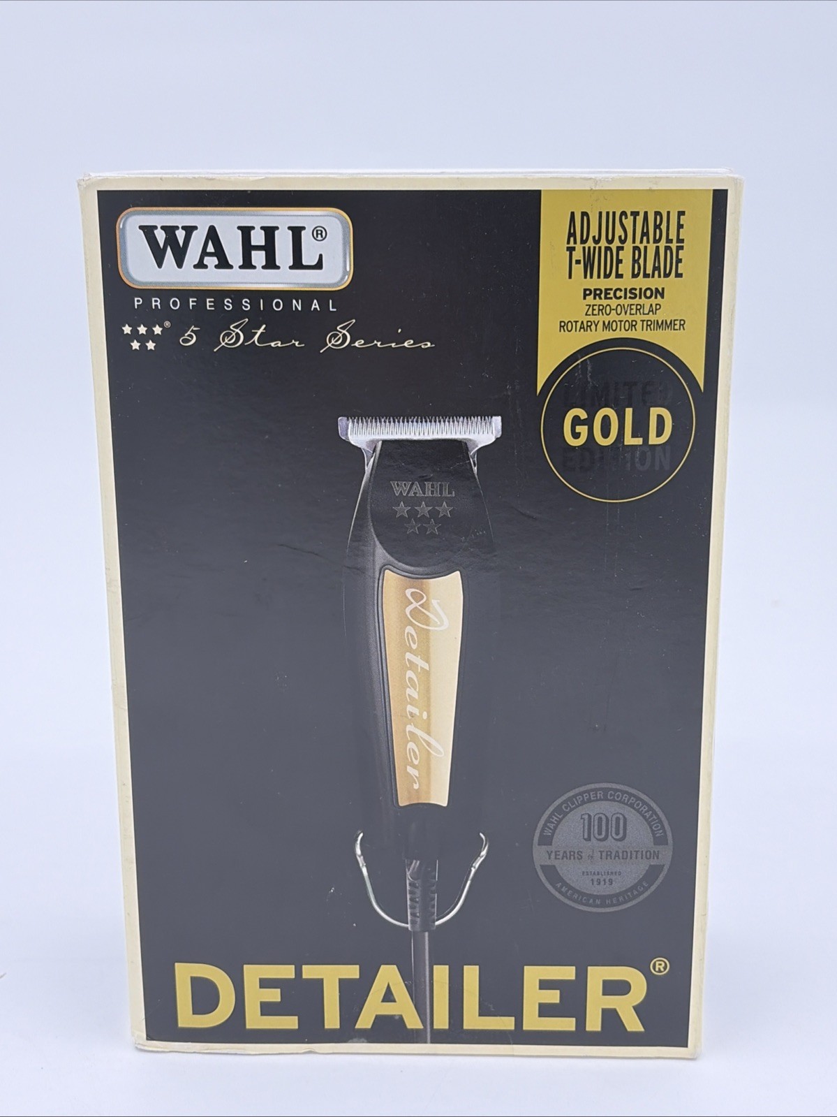 Wahl Professional 5-Star Detailer T-Blade Trimmer – Black/Gold