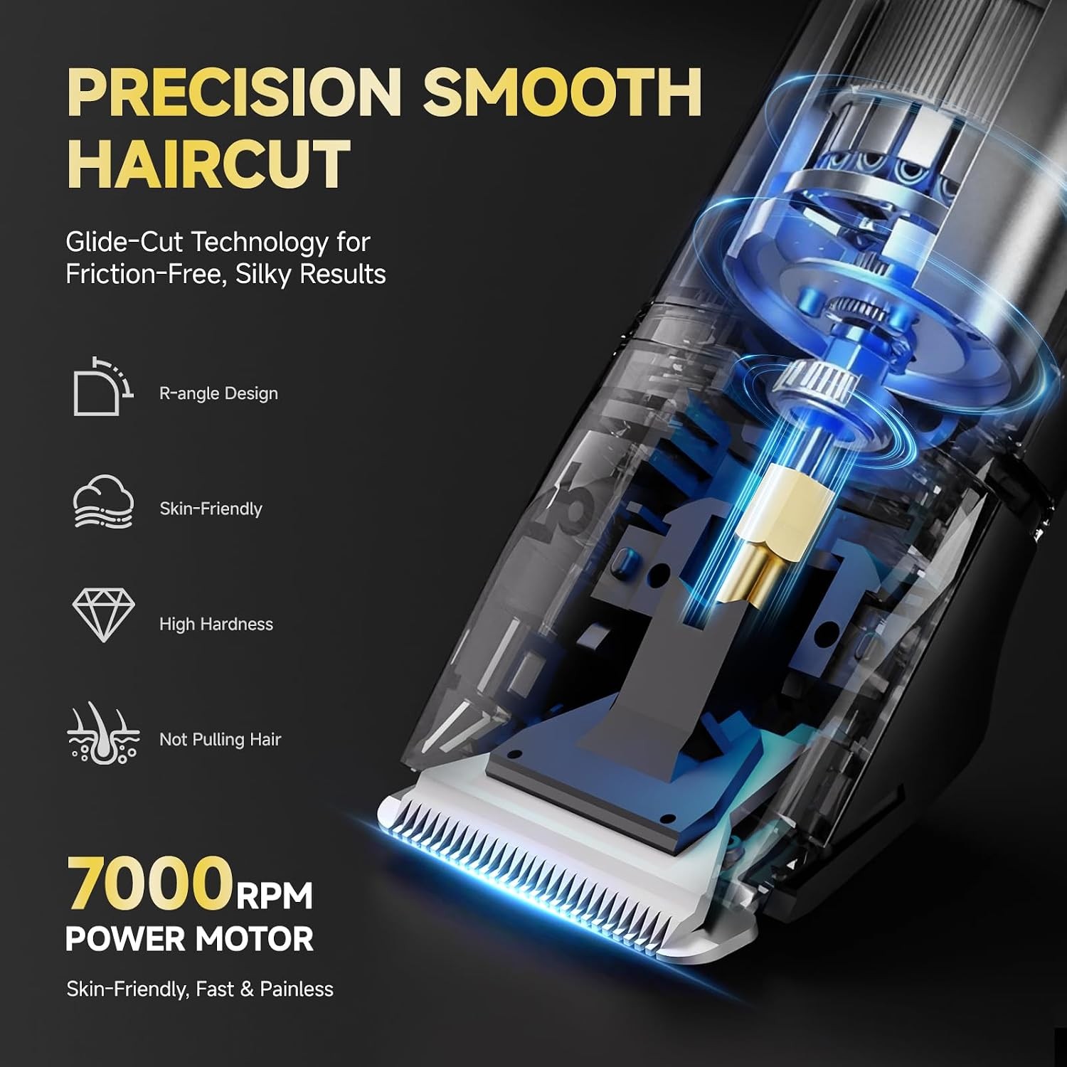 Men’s IPX7 Waterproof Body Hair Trimmer, Electric Groin & Beard Shaver