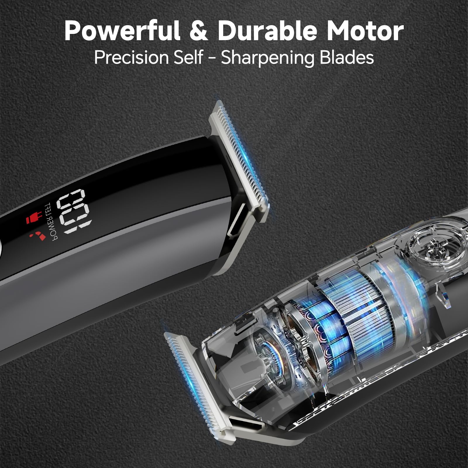 Beard Trimmer for Men, Electric Razor for Nose, Body, Face and Mustache, 5-in-1