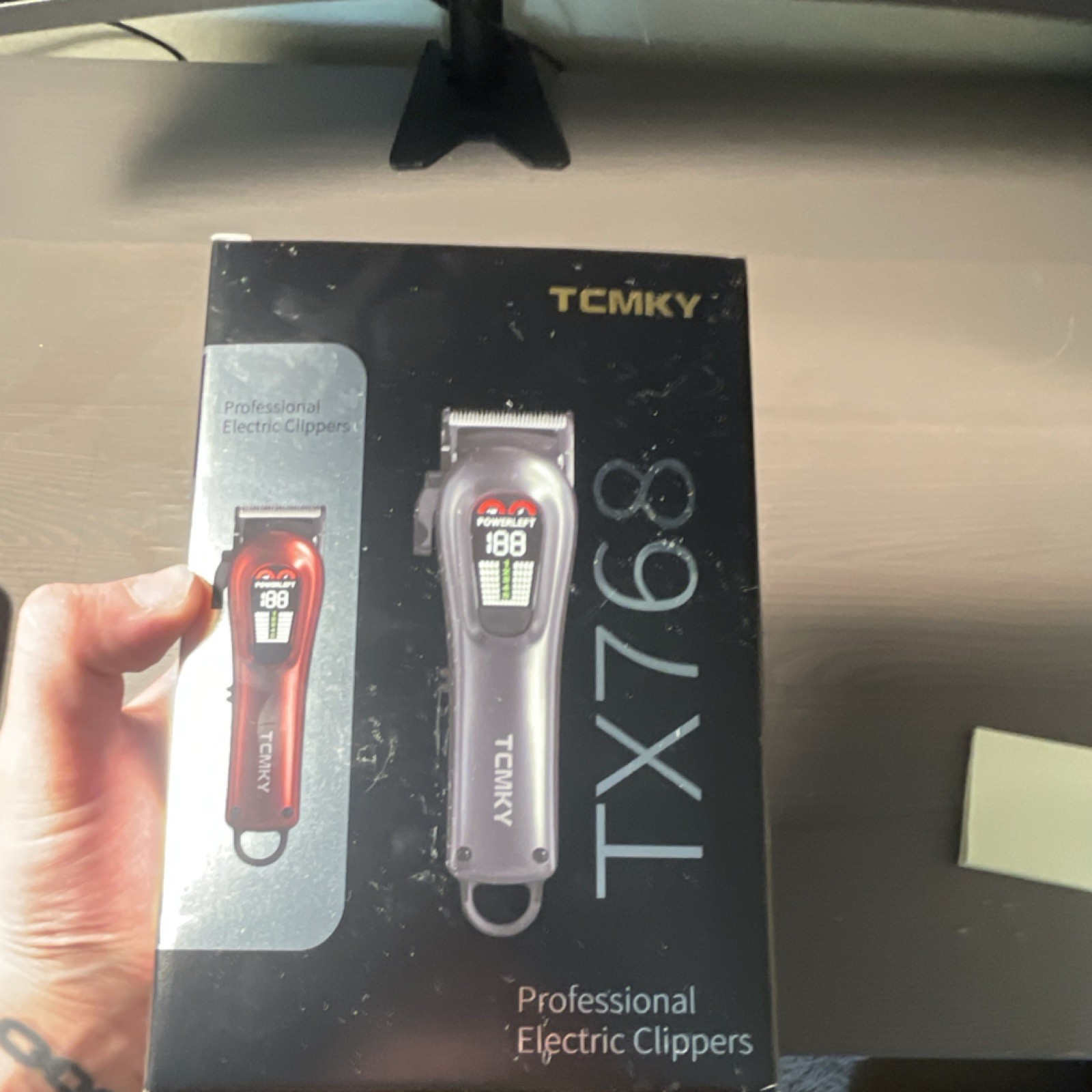 TCMKY TX768 Electric Hair Clipper, Adjustable Lever/Blade 0.5-2.0mm Black