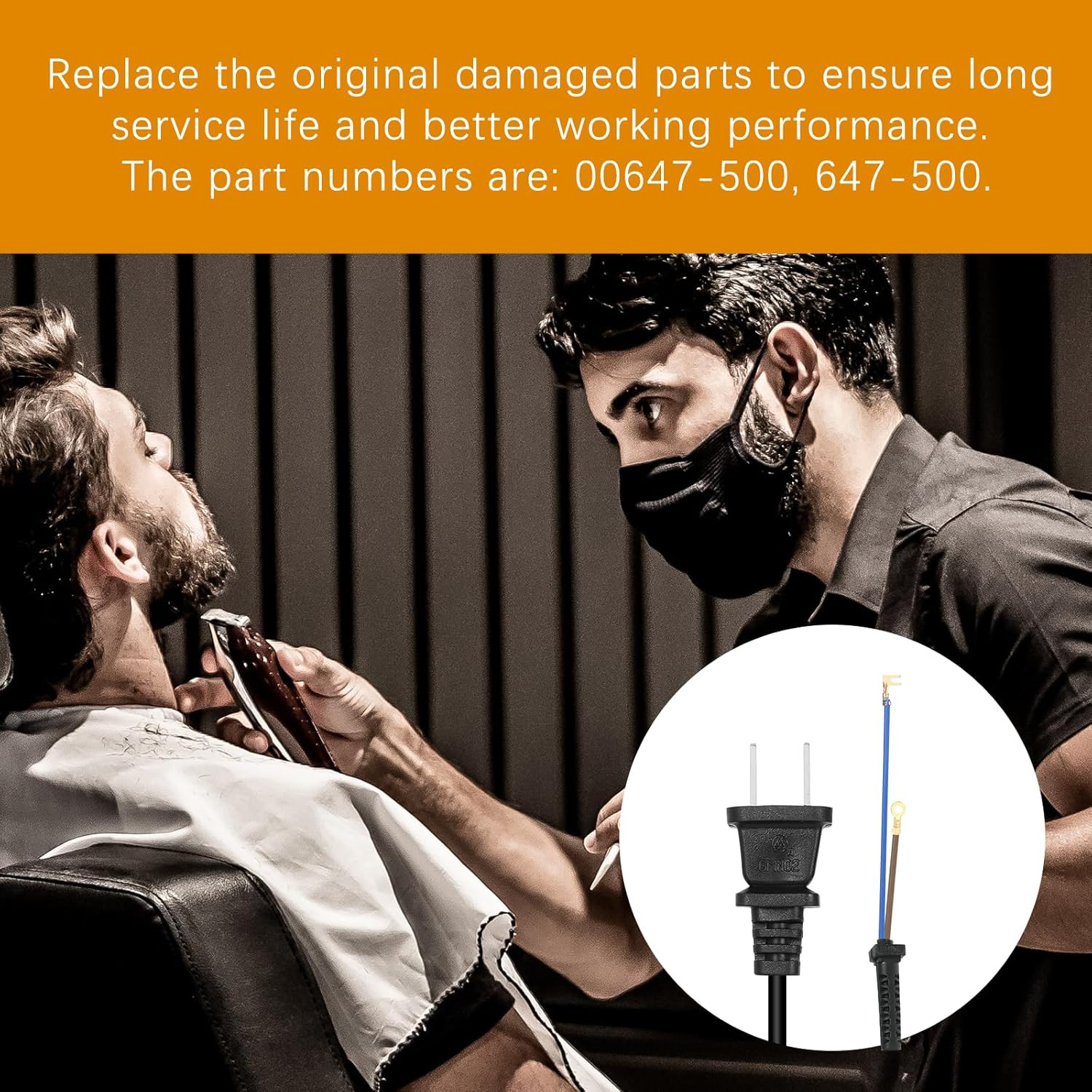 Wahl Clippers Replacement Power Cord for Senior, Designer, Super Taper Models