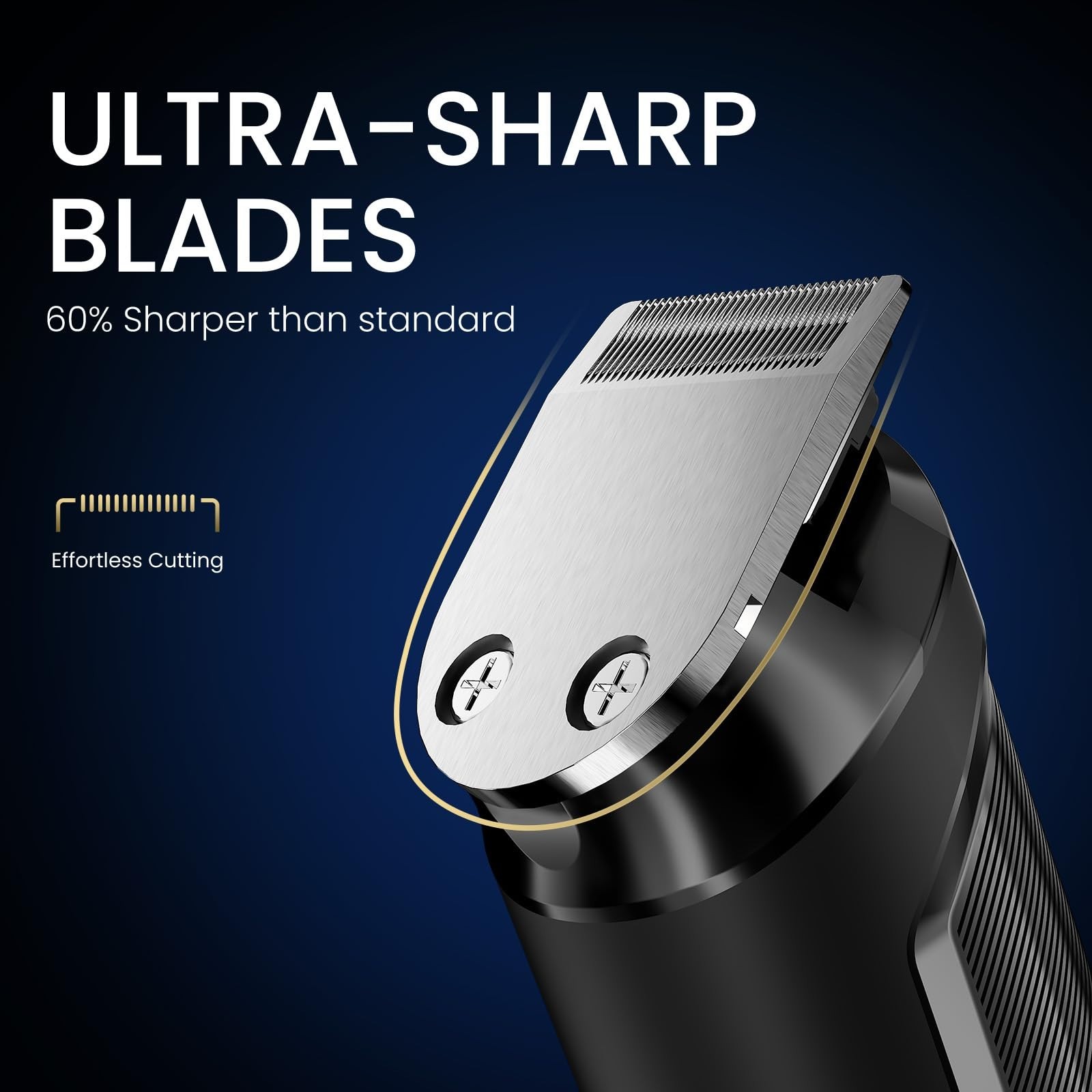 3-in-1 Waterproof Beard Trimmer for Men, USB-C Rechargeable, Stainless Steel Bla
