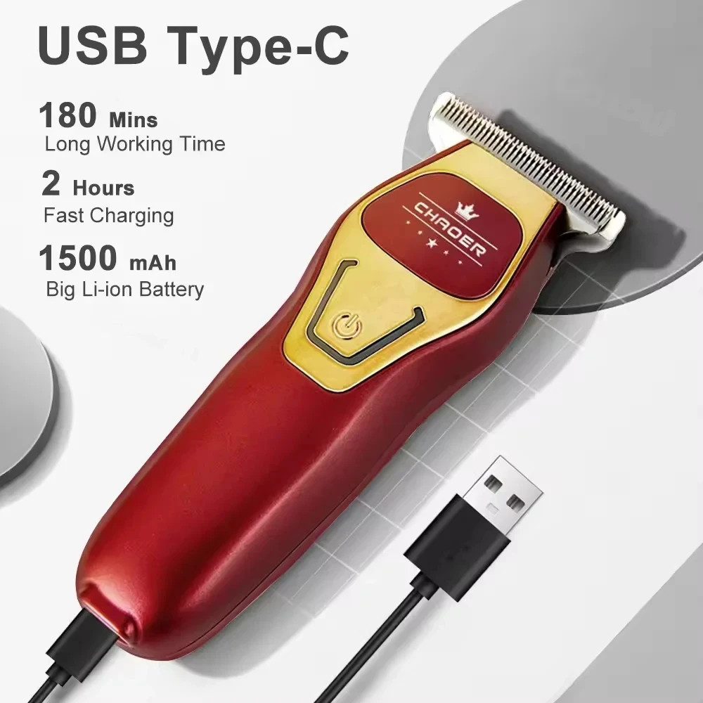 Mini Portable Hair Clipper Rechargeable Cordless Bald Head Trimmer USB