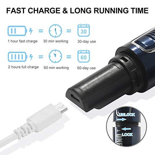 Nose Hair Trimmer Father’s Day Gifts 3 in 1 USB Rechargeable Ear Nose Hair Tr…