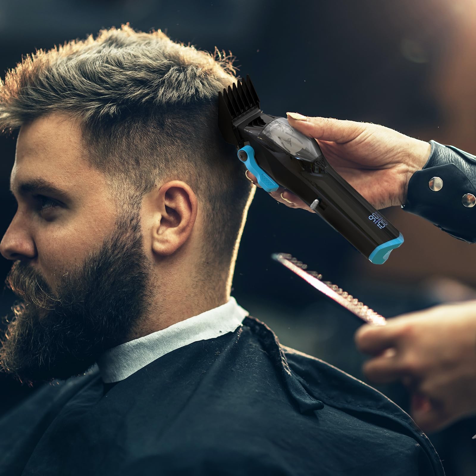 HUMMINGBIRD MK10 Pro Series Hair Clippers – 9,000 RPM Brushless Motor, DLC Bl…