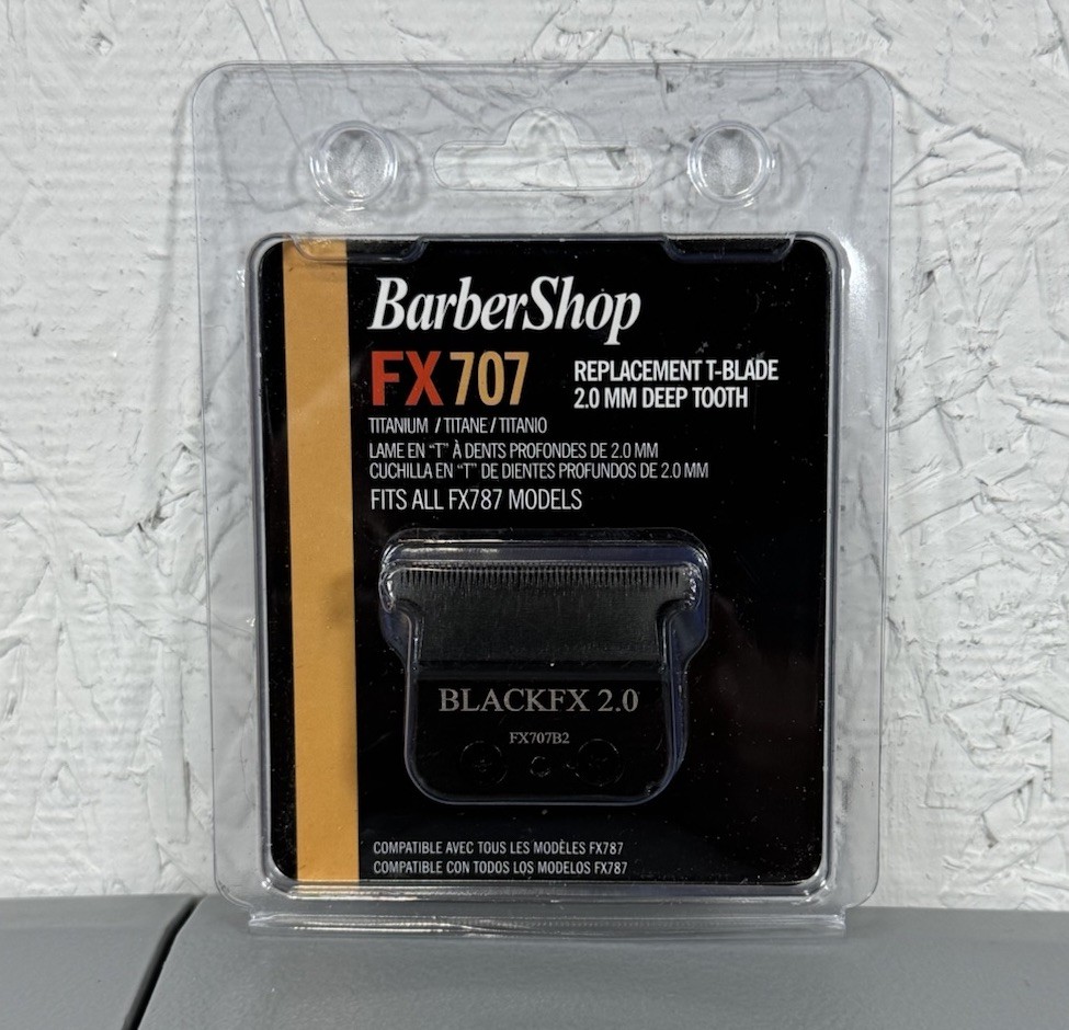 BarberShop FX707 FX707B Replacement T-Blade 2.0mm Deep Tooth For FX787 Clippers