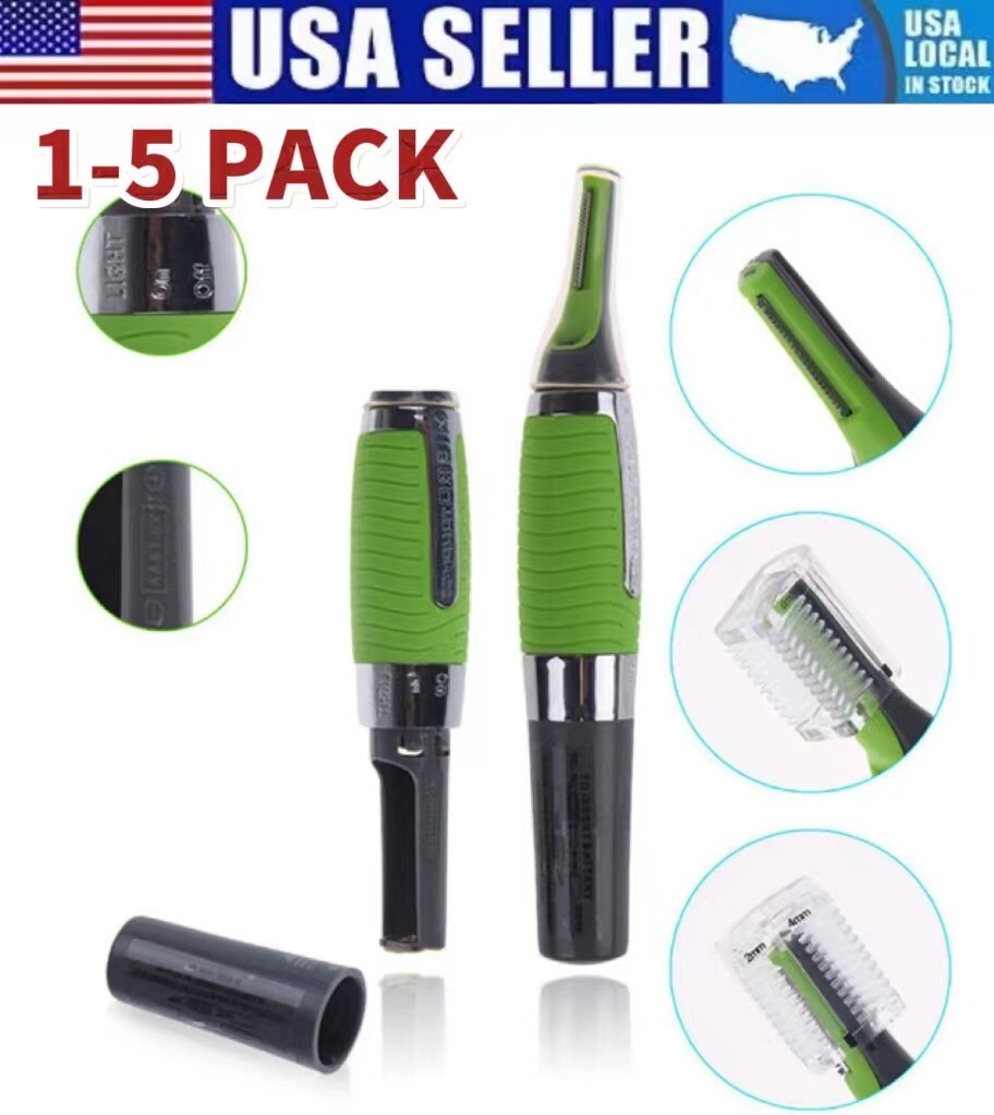 Hot Men Nose Ear Face Neck Eyebrow Hair Mustache Beard Trimmer Shaver Clipper