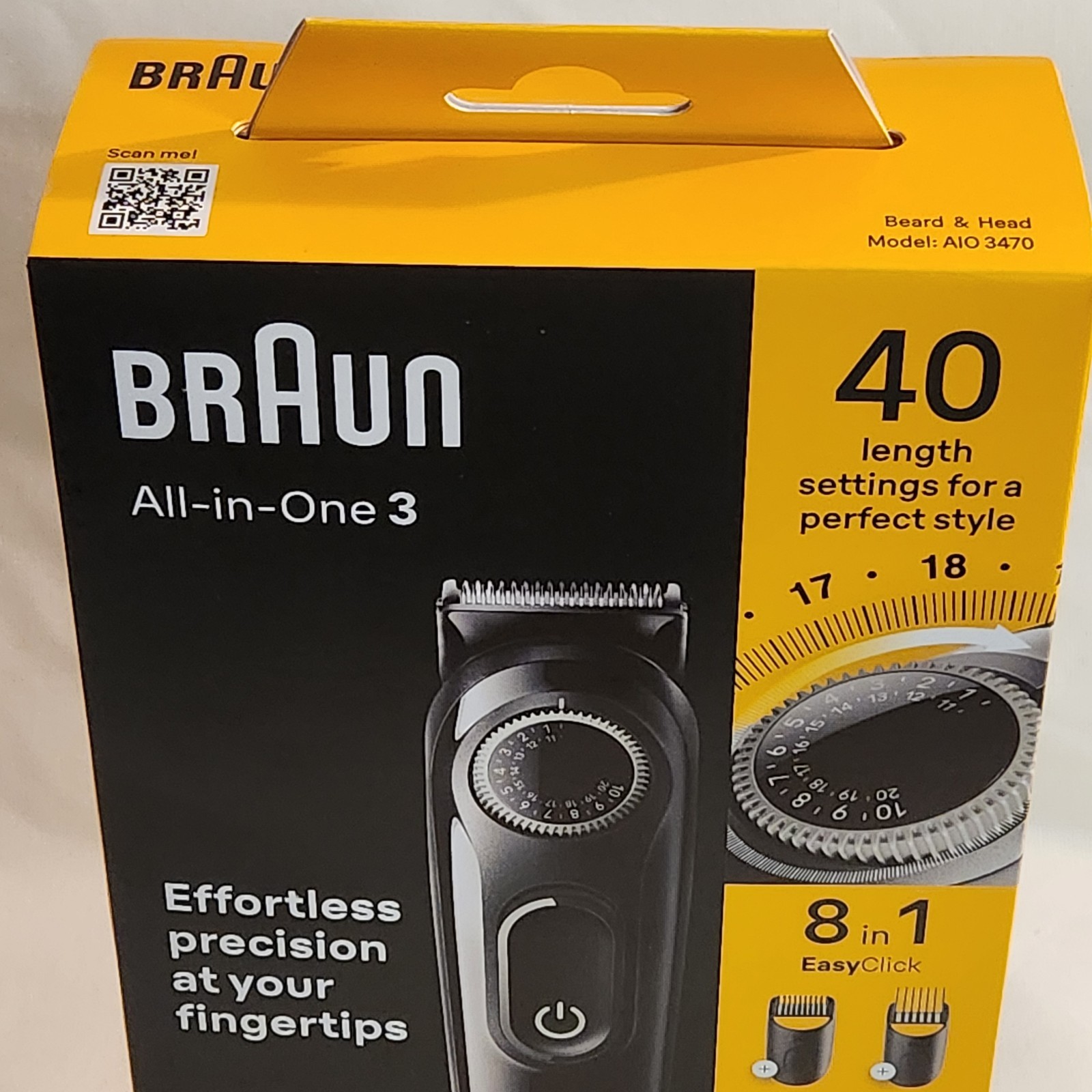 Braun All-in-One 3 8-in-1 Electric Beard Trimmer Kit & Razor NEW