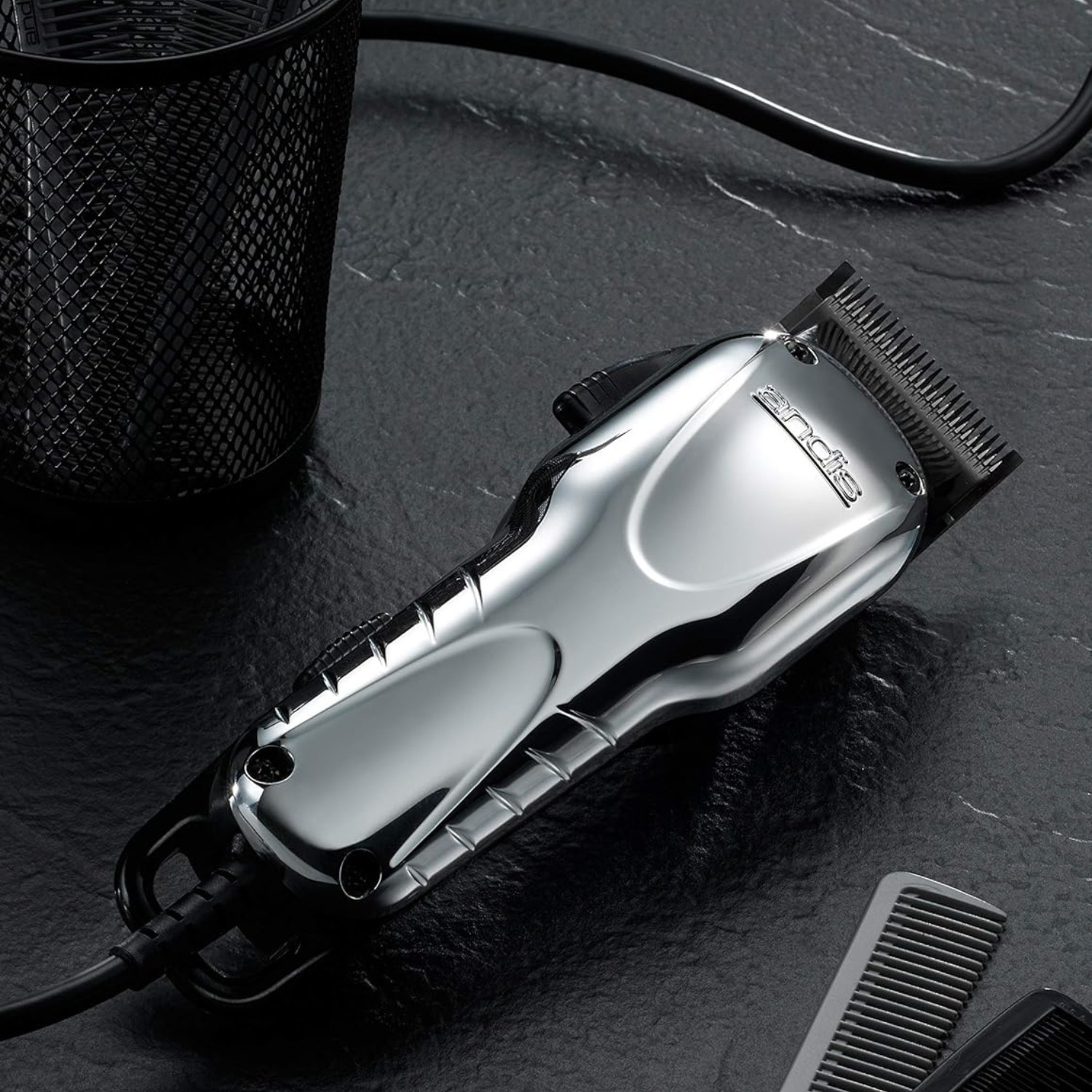Andis AND66360 Beauty Master Plus High-Speed Adjustable Blade Clipper, Chrome