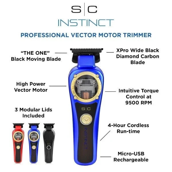StyleCraft Instinct Clipper, Trimmer ,Shaver Combo Set Black – BRAND NEW