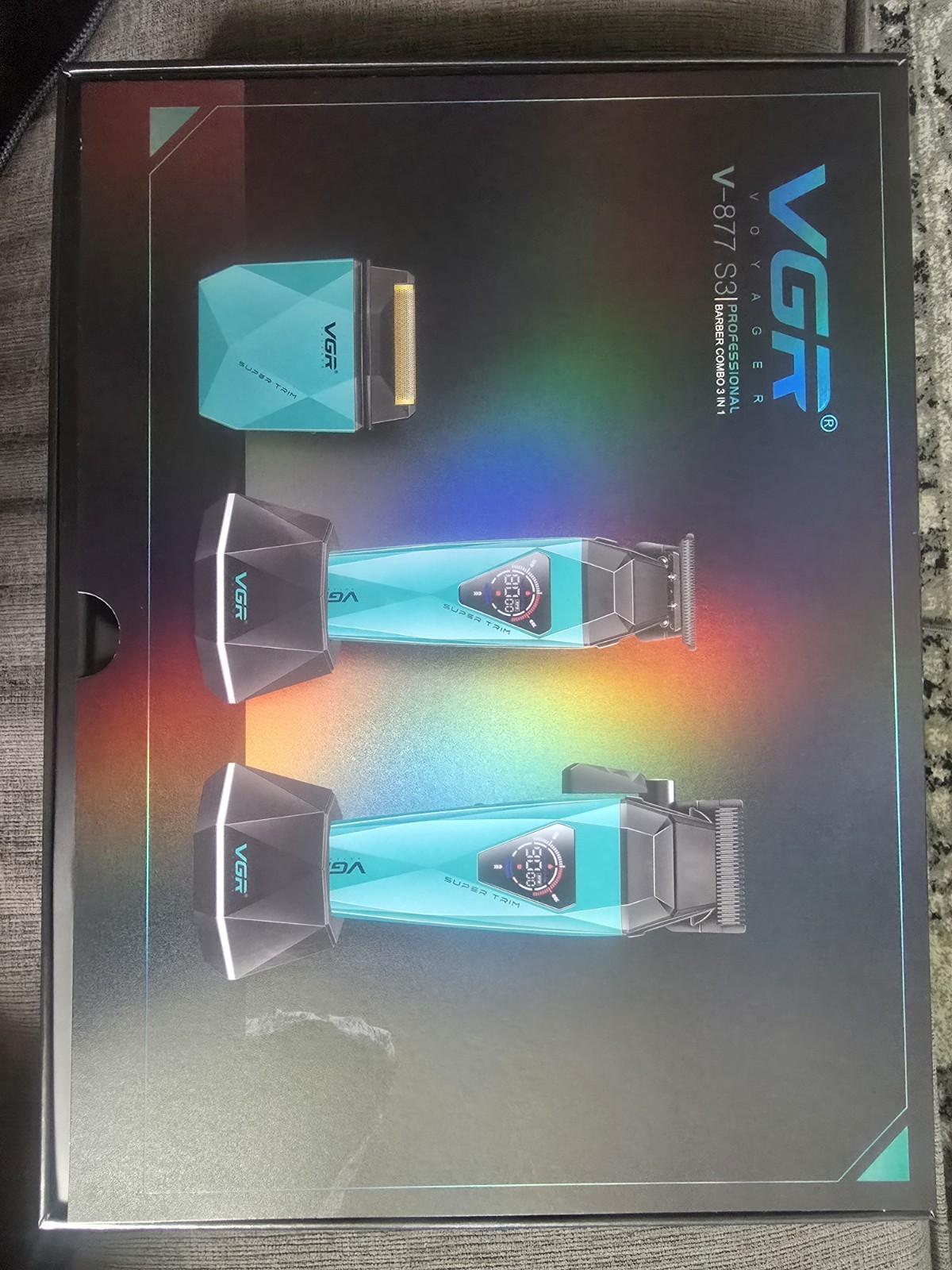 VGR V-877 S3 3-in-1 Cordless Haircutting Kit, 3 Heads, USB Charging
