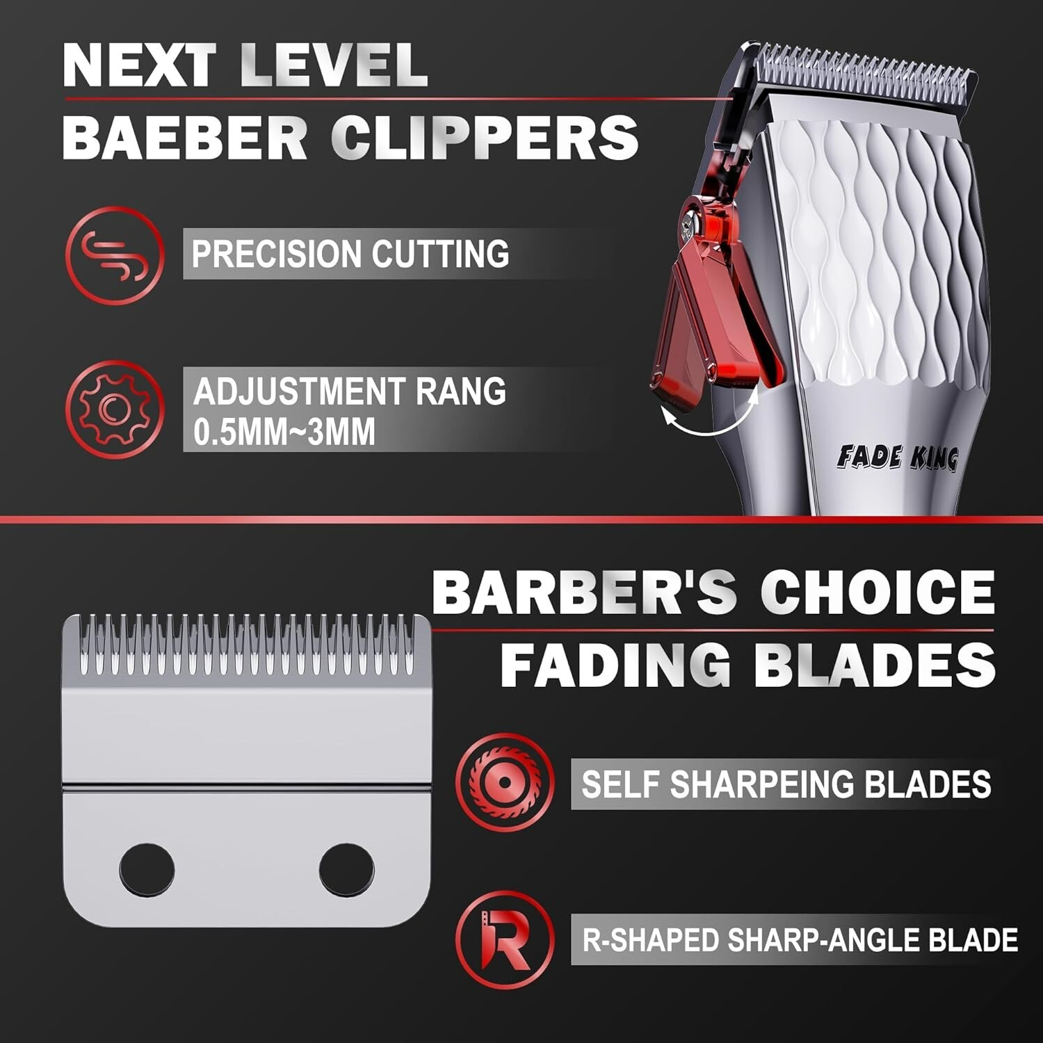 “PROFESIONAL Maquina De Cortar Cabello Electrica Tambien para Afeitar Barbero NE
