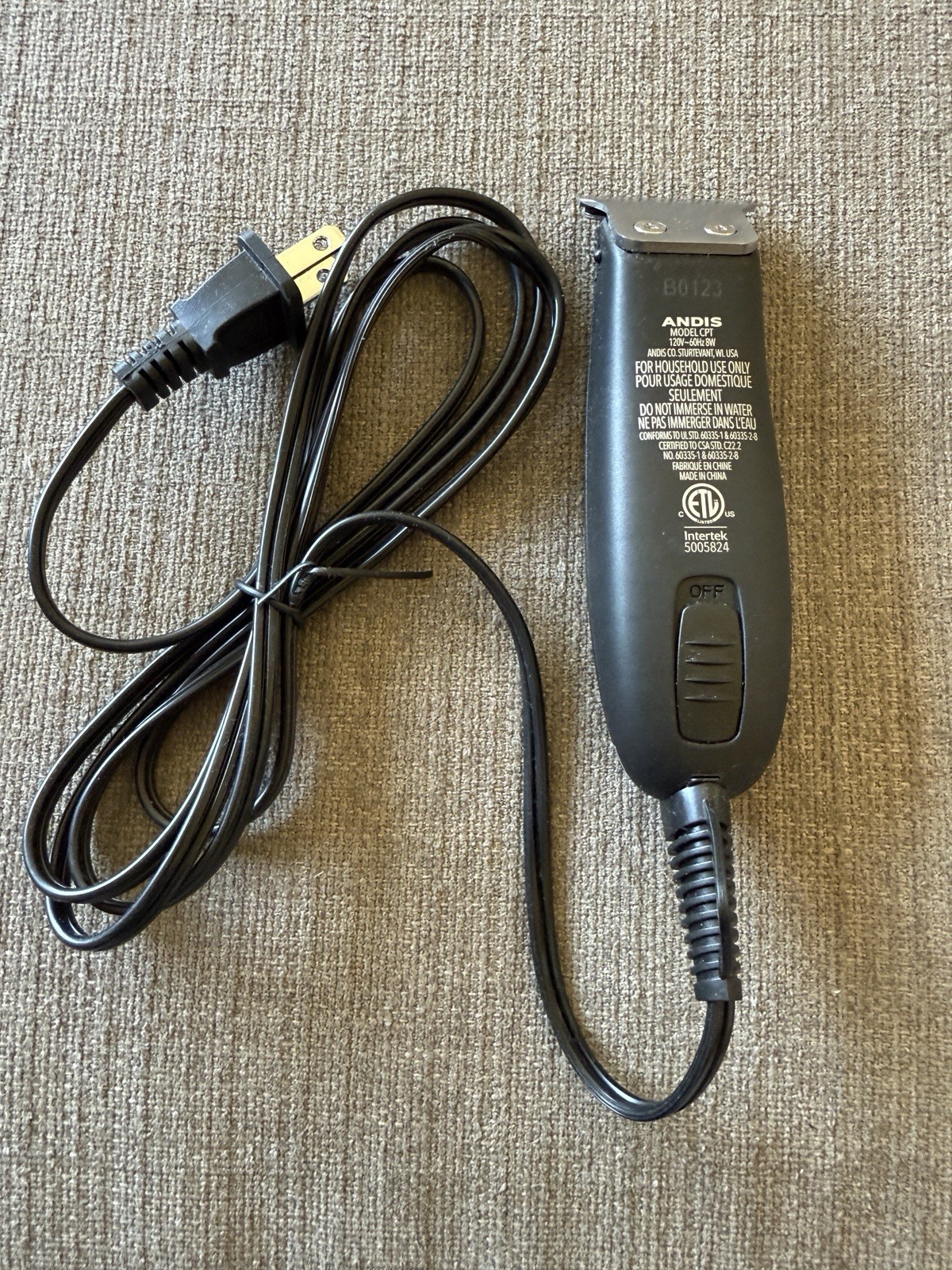 Andis Model GFW Hair Trimmer Corded Clipper 120V Household Use USA Made