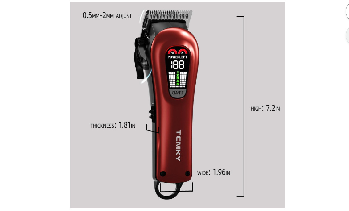 TCMKY Hair Clippers for Men Barber Clippers Rechargeable Hair Trimmer Kit | Prof