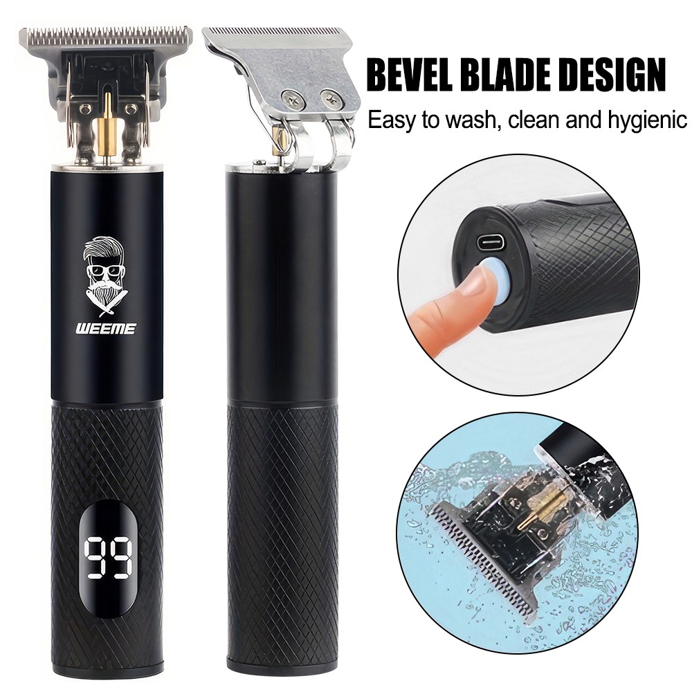 WEEME Professional Cordless Hair Clipper Trimmer Set Men Electric Shaver Razor