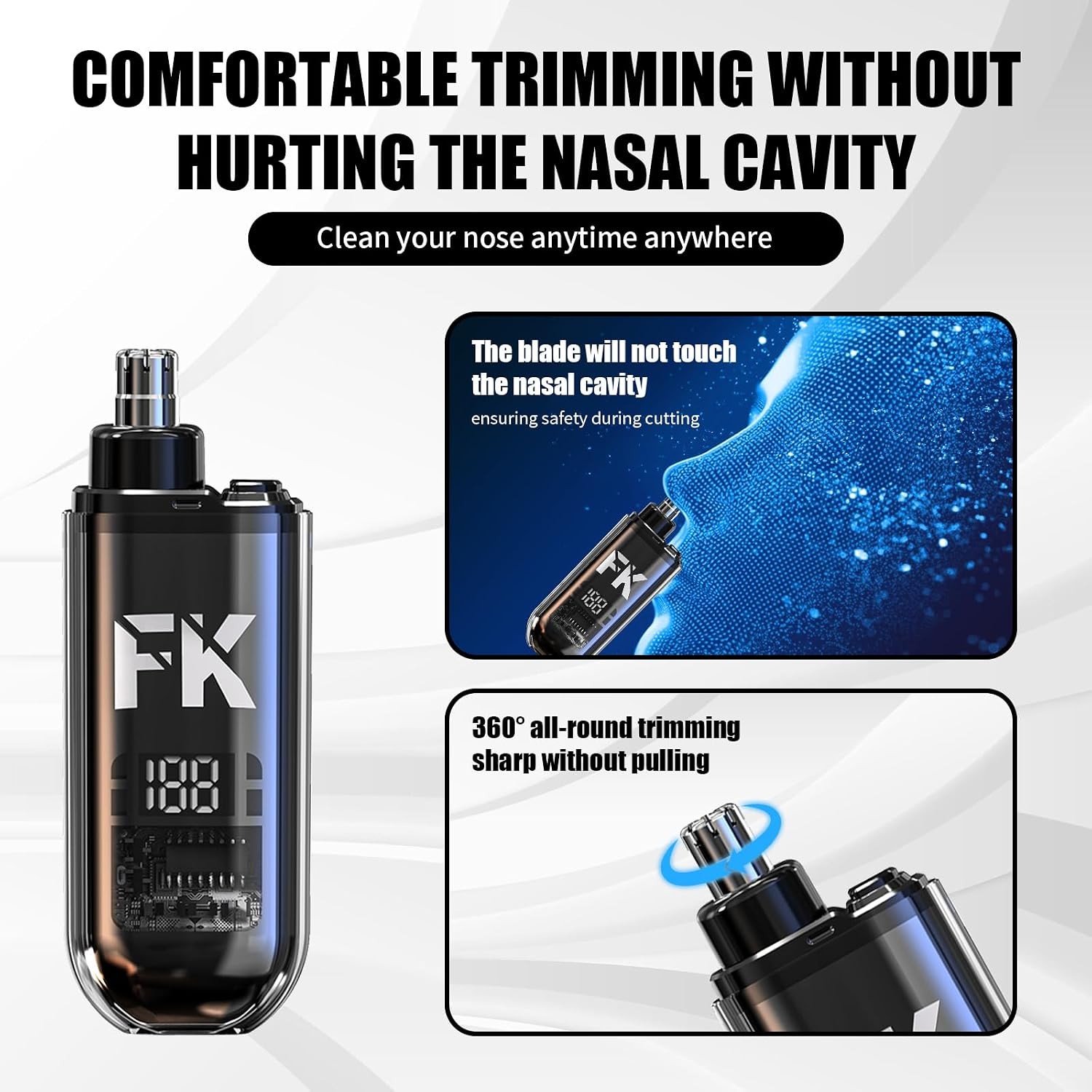 4-in-1 Men’s Hair Clipper Kit: Cordless, T-Blade Trimmer, Shaver, Nose