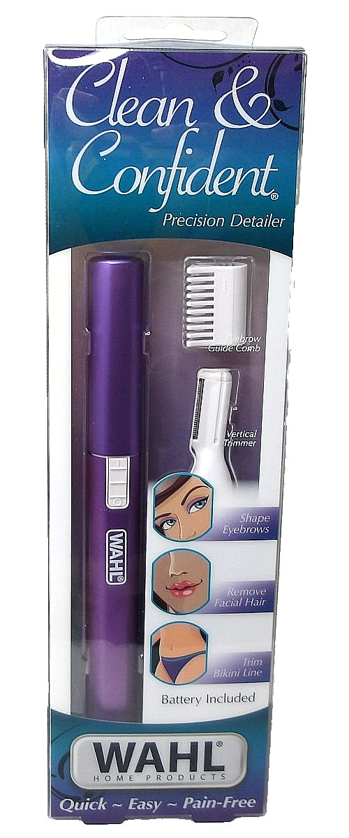WAHL Clean & Confident, Grooming Pen Trimmer – Brows, Face & Bikini Line, Purple