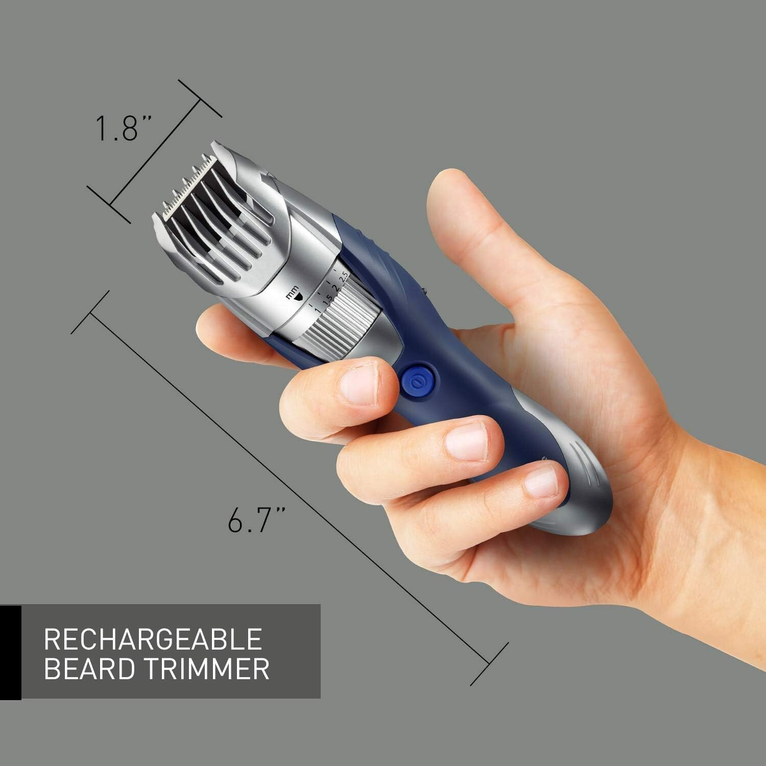 Blue/Silver Milano 19 Stage Beard Trimmer Very Good Used Condition