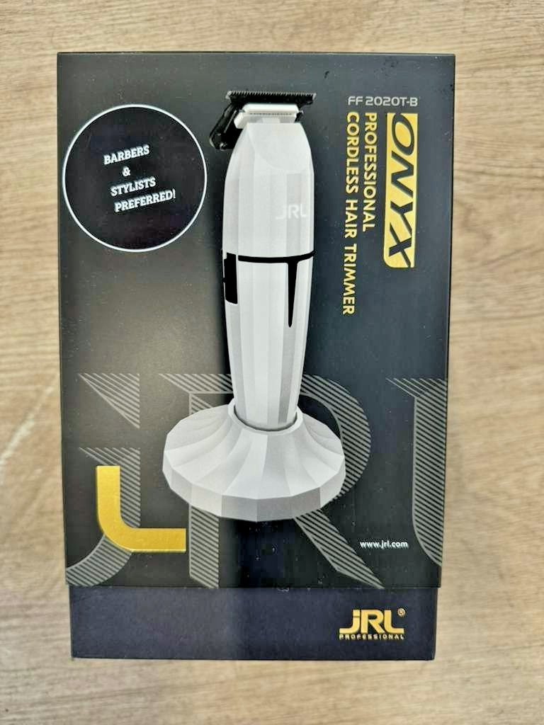 JRL Ghost 2020T-B-W Cordless Hair Trimmer White w/ Charging Dock