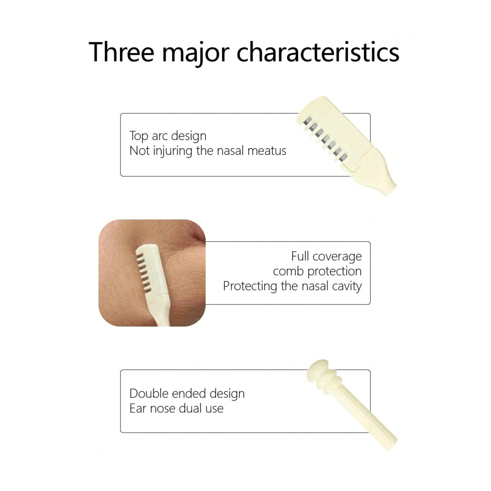 2/4/10/15pcs Manual Nose Hair Trimmer Facial Hair Removal Tools Grooming Kit