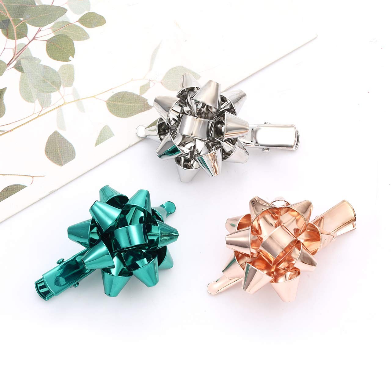 NVENF 6PCS Christmas 1 Count (Pack of 6), Blue,Rose Gold,Green,Red,Silver