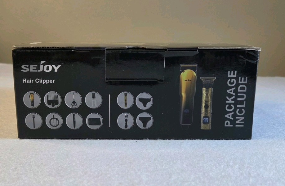 SEJOY 6023/1019 Hair Clipper Gold/Black Corded & Cordless Rechargeable LED