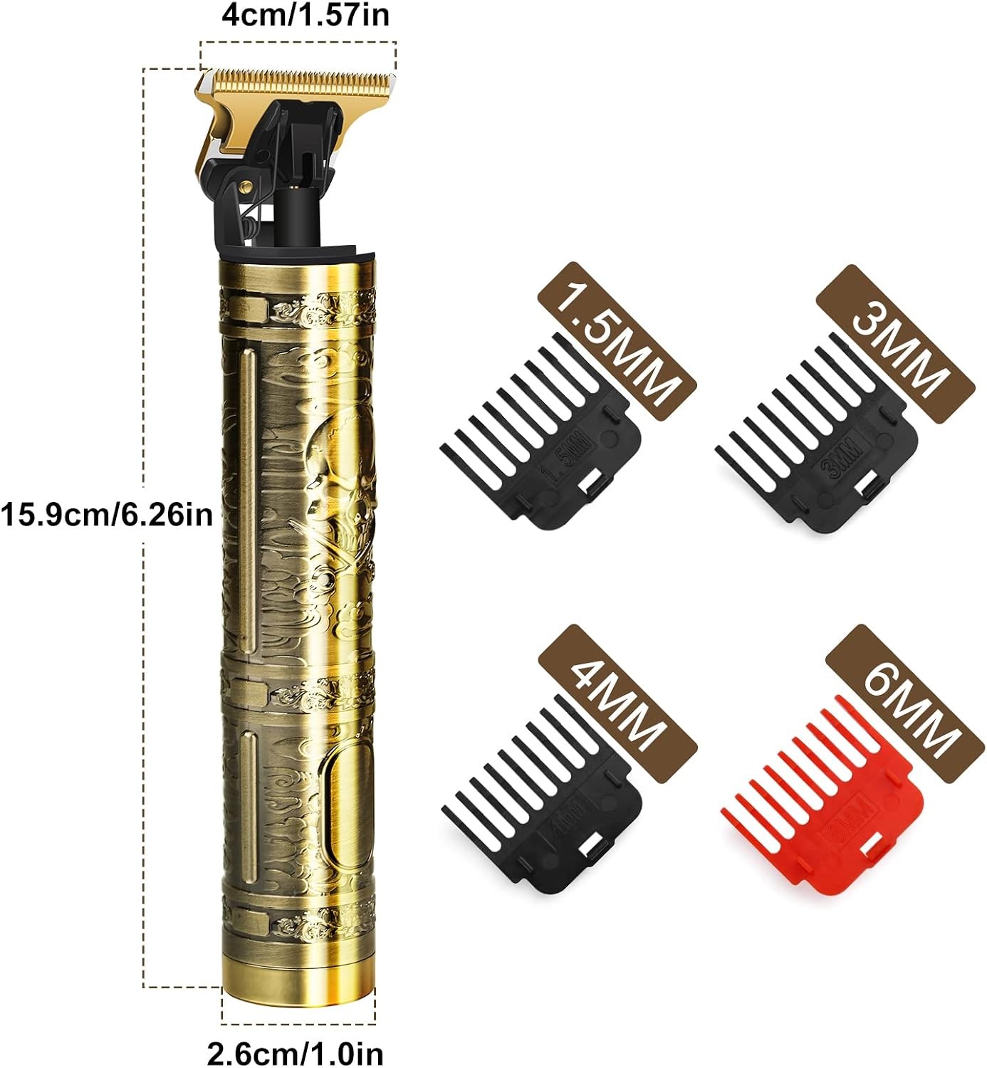 T9 Cordless Hair Trimmer for Men T-Blade Beard Clipper USB-C Bronze Grooming Kit