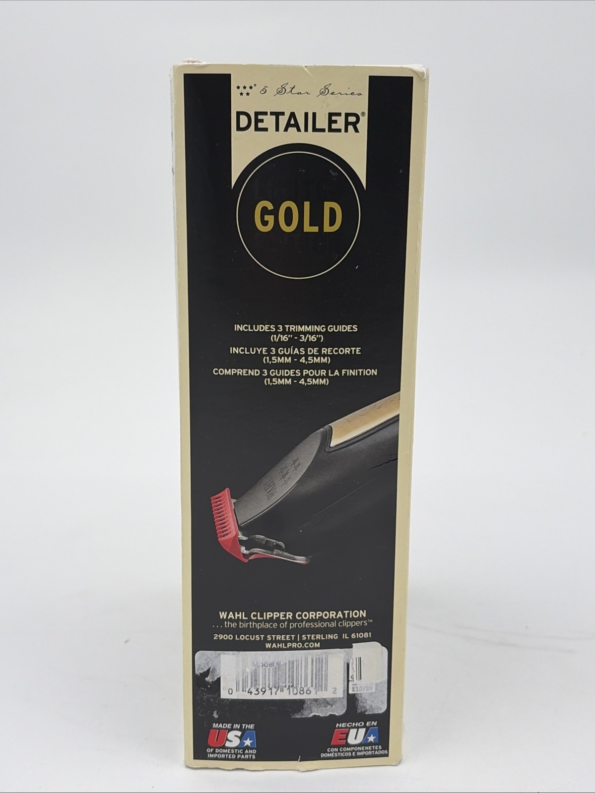 Wahl Professional 5-Star Detailer T-Blade Trimmer – Black/Gold