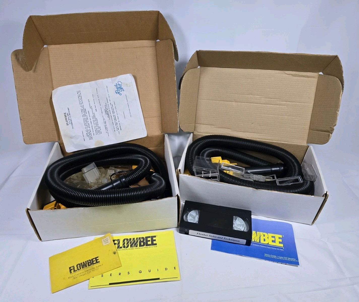 Lot Of 2 Flowbee Haircutting System Sold As-Is for Parts /Repair W/ Accessories