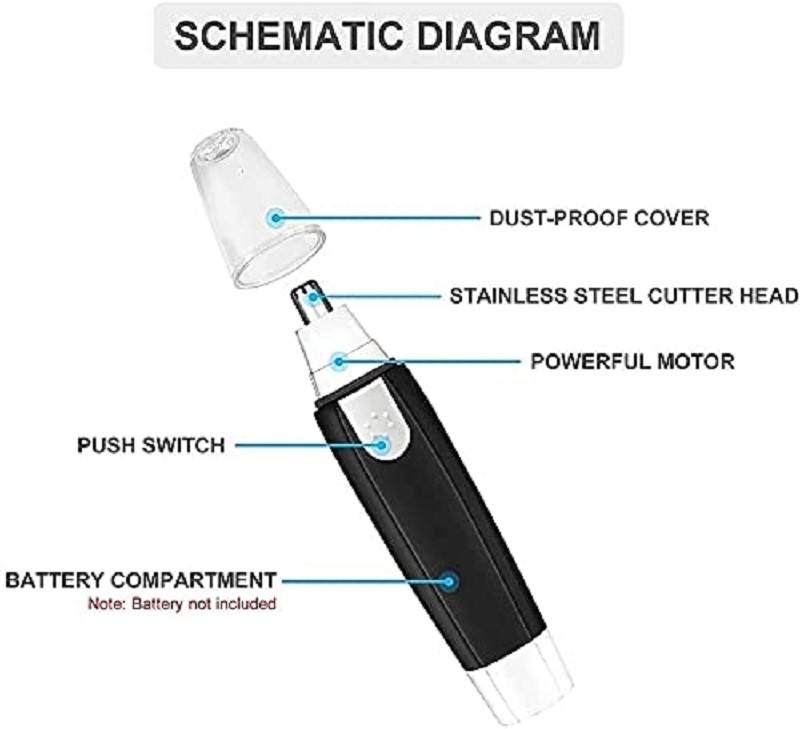 Electric Nose Hair Trimmer Shaver Ear Face Eyebrow Mustache Beard Shaver Clipper