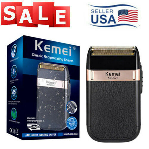 Rechargeable Kemei KM-2024 Men Electric Shaver Trimmer Portable Shaver Razor