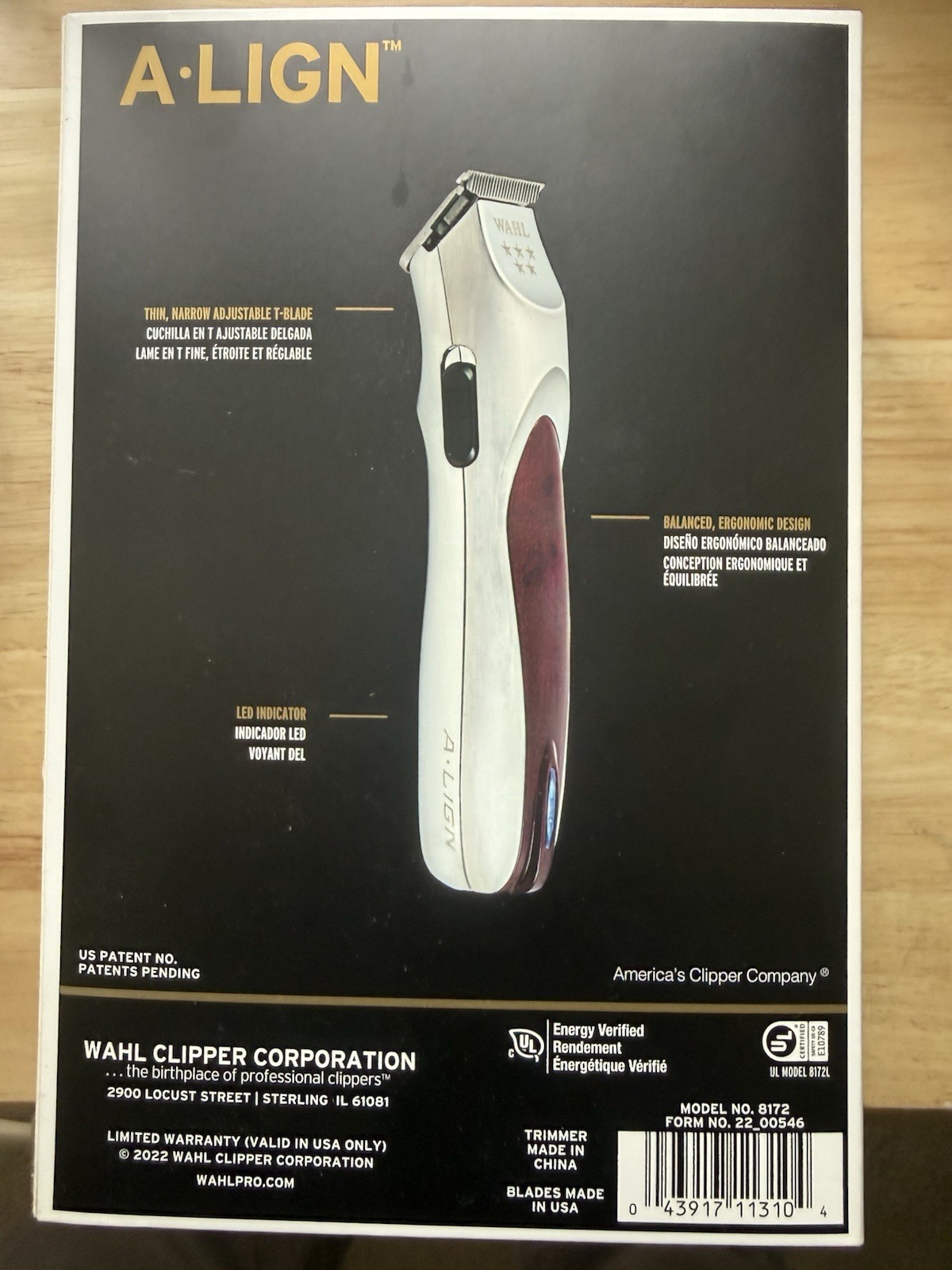 Wahl T-Blade Trimmer Model No 8172