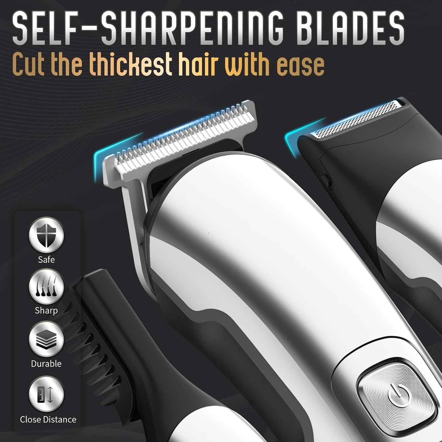 Beard Trimmer for Men, Waterproof Electric Razor for Nose, Body, Face & Mustache