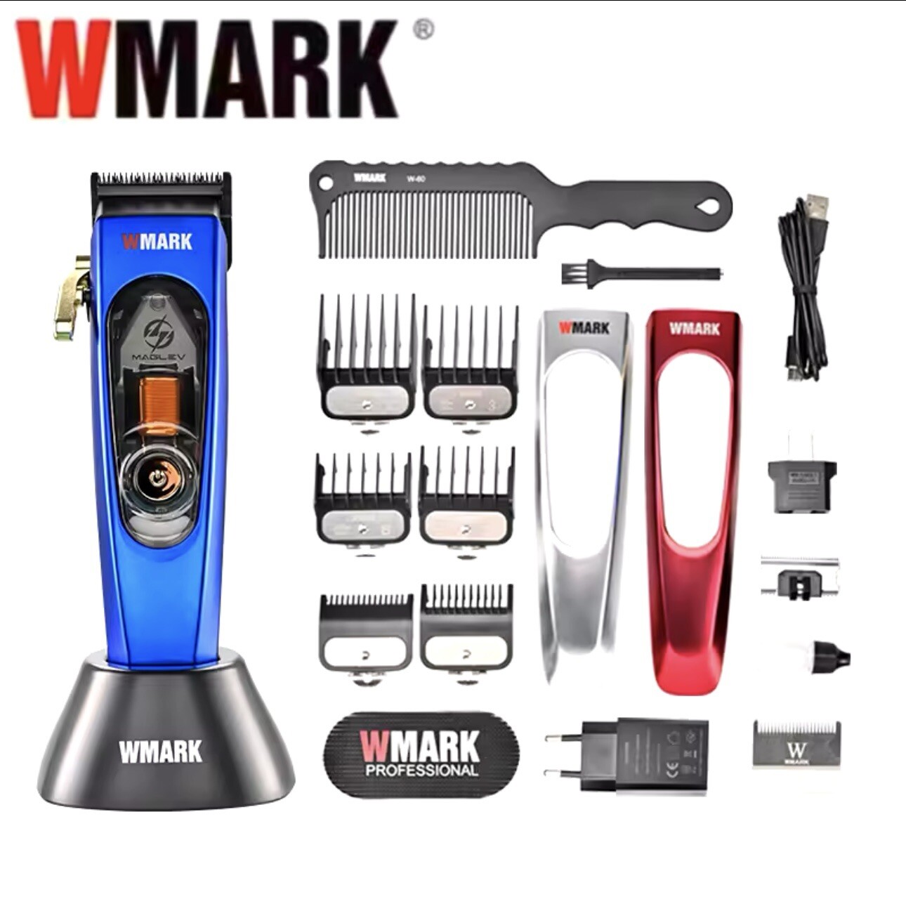 WMARK NG 9004 Professional Cordless Clipper, High Speed Motor,Ultra-Sharp Blades