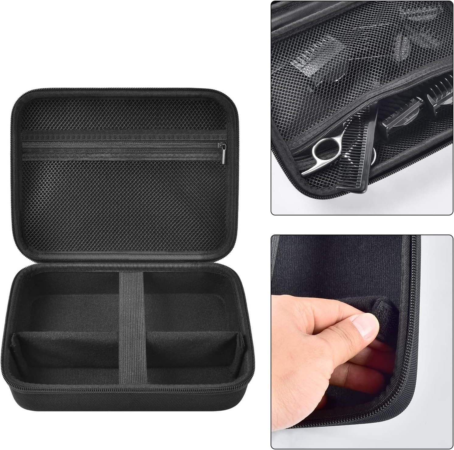 Large Storage Case for Hair Clippers and Beard Trimmers with Shoulder Strap