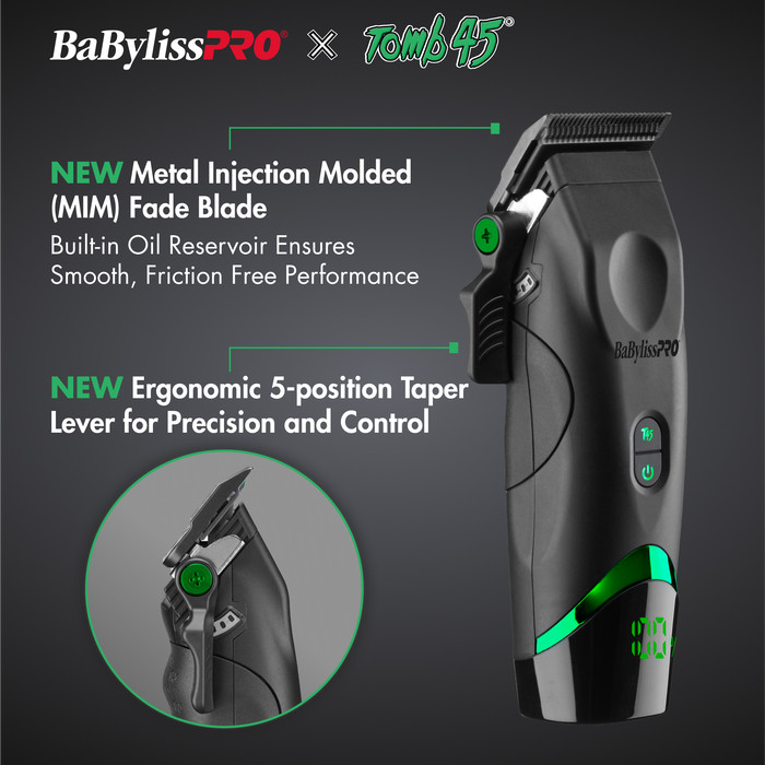 BaBylissPro Tomb45 Wireless-Charging Hair Clipper – BRAND NEW | FXT45C + Pad
